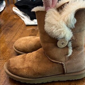 UGG Tan Winter Boots with Cream Fur